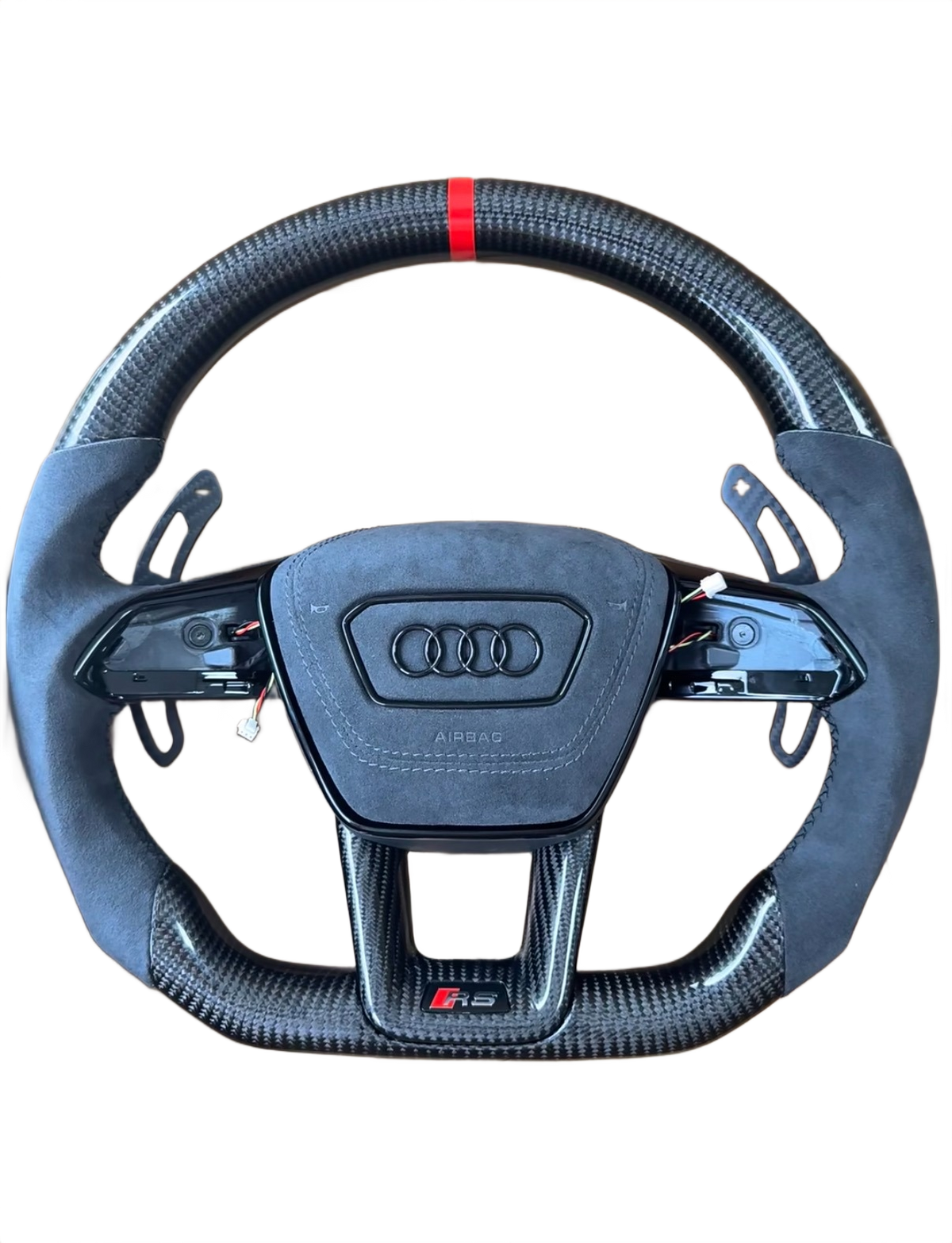 Full Carbon Fibre | Alcantara | Red Center Stripe