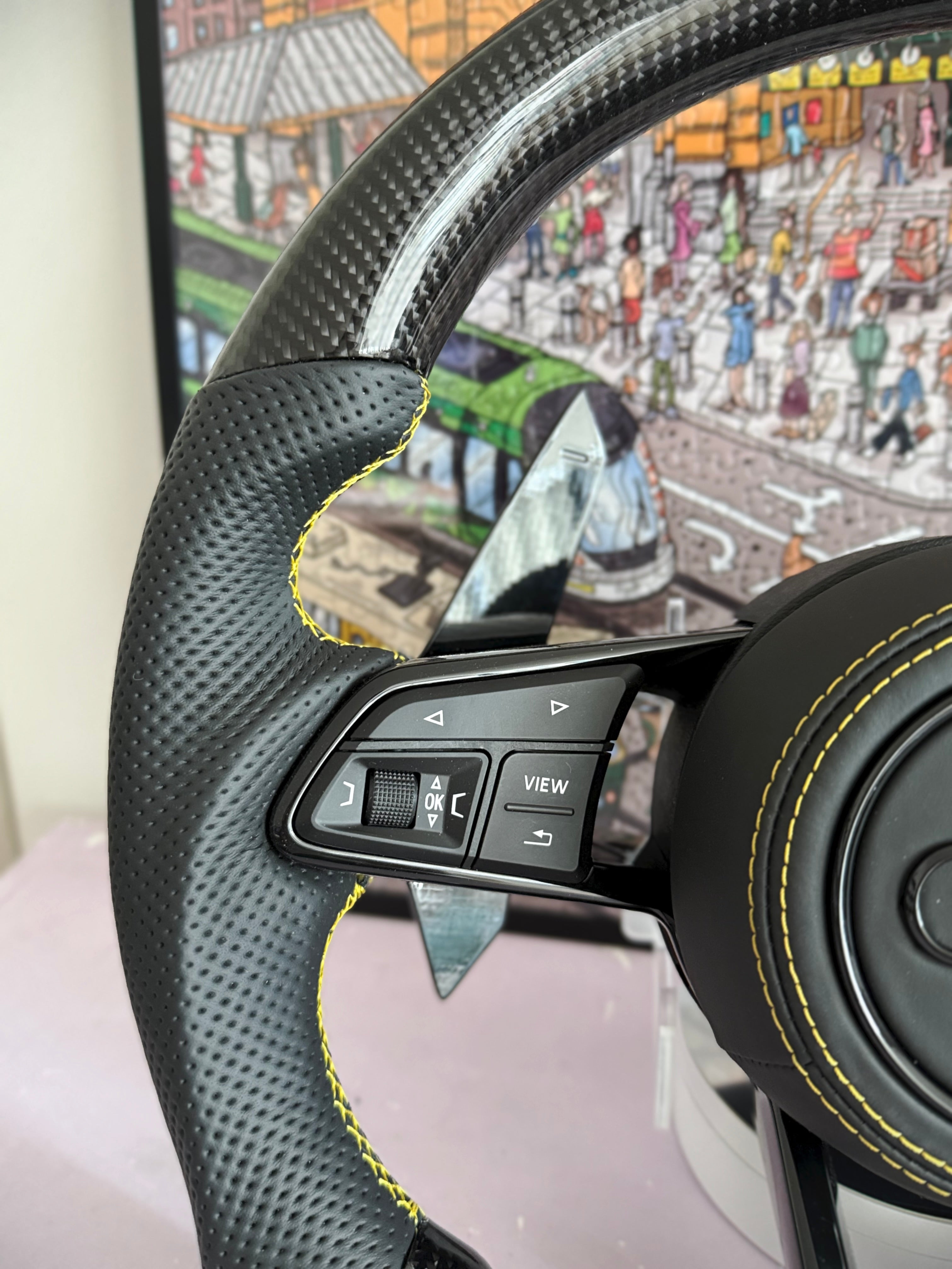 Audi Carbon Fibre Steering Wheel