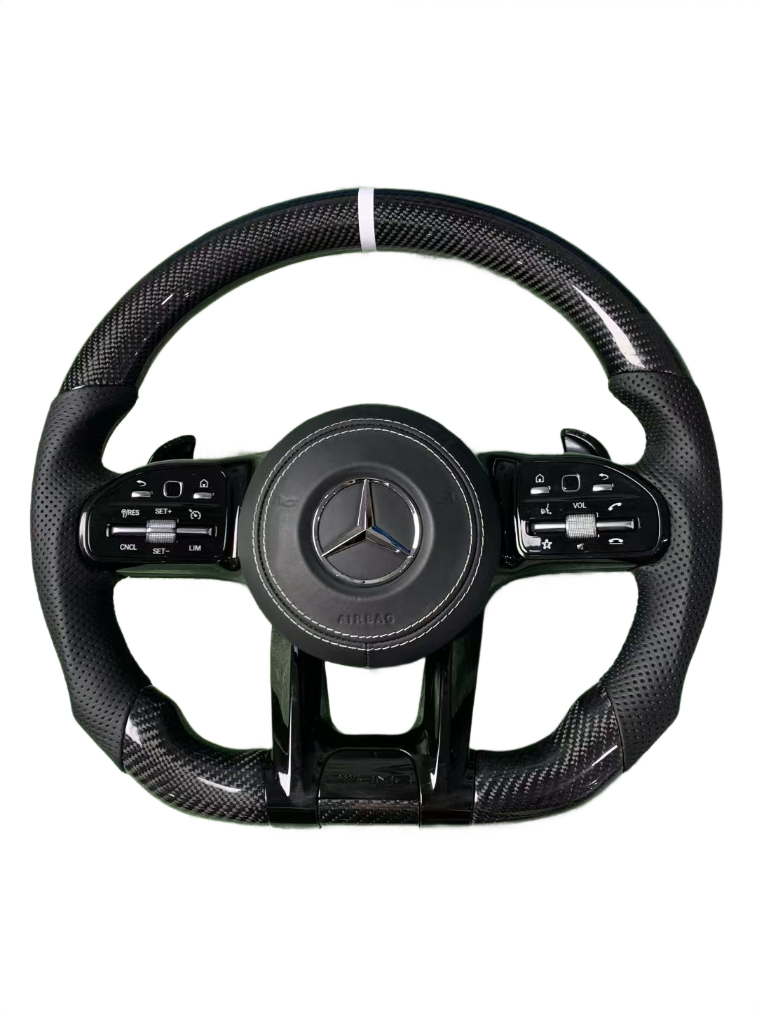 White Accent | Carbon Fibre | Perforated Leather