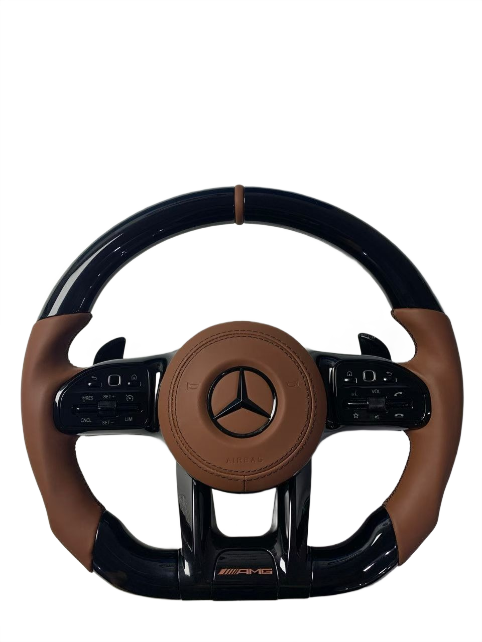 Brown Accent | Brown Leather | Piano Black