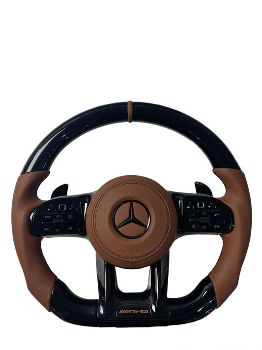 Brown Accent | Brown Leather | Piano Black