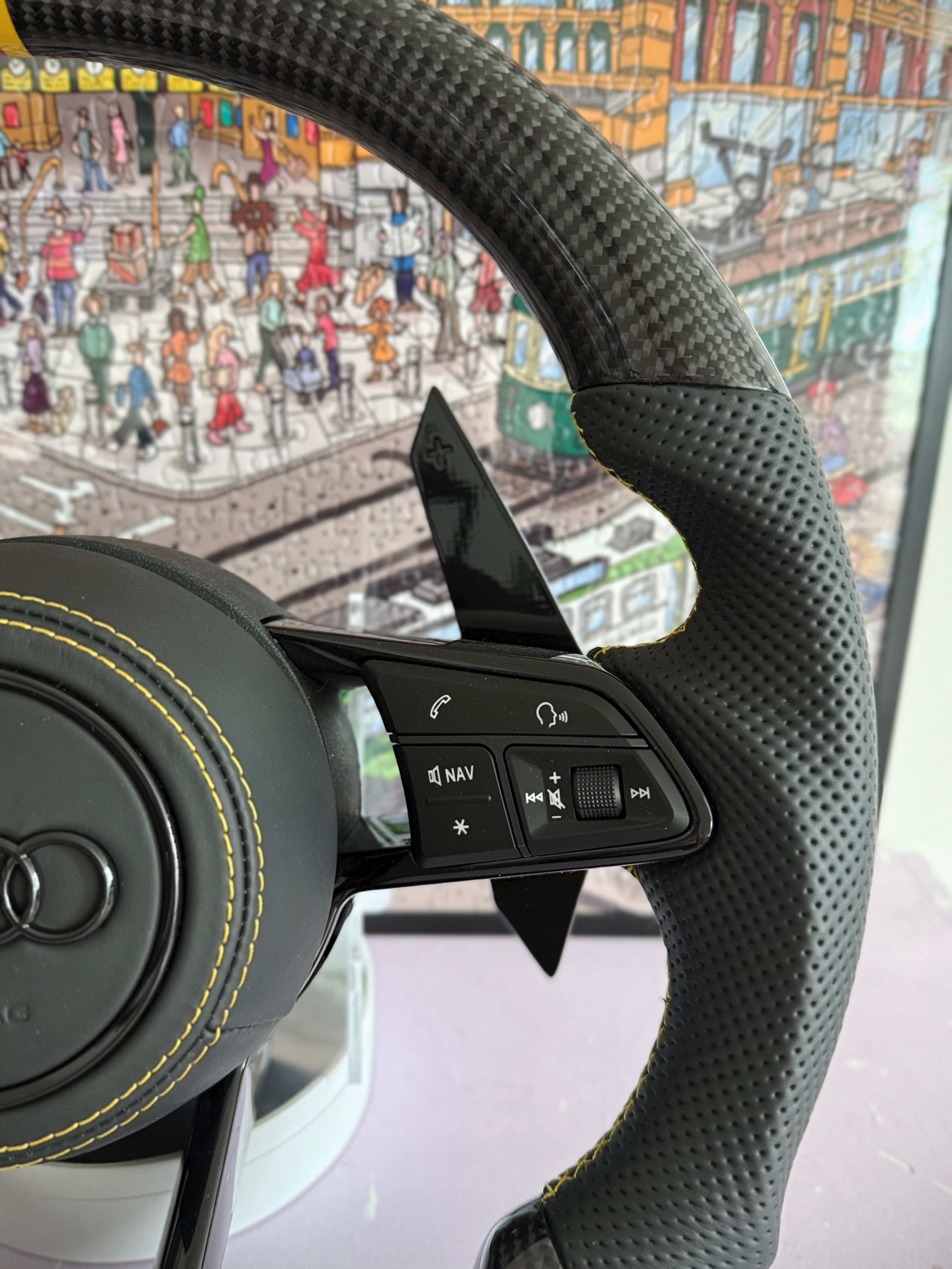 Audi Carbon Fibre Steering Wheel