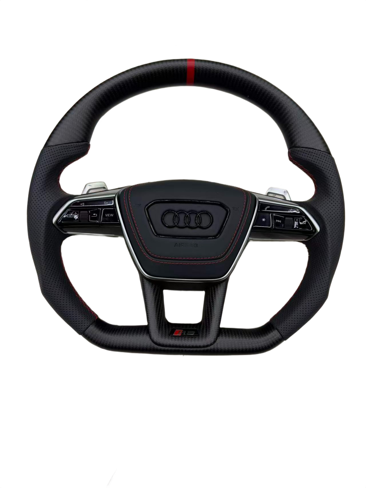 Matte Carbon Fibre | Perforated Leather
