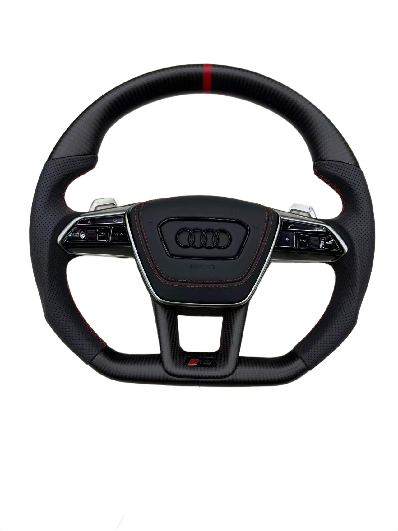 Matte Carbon Fibre | Perforated Leather