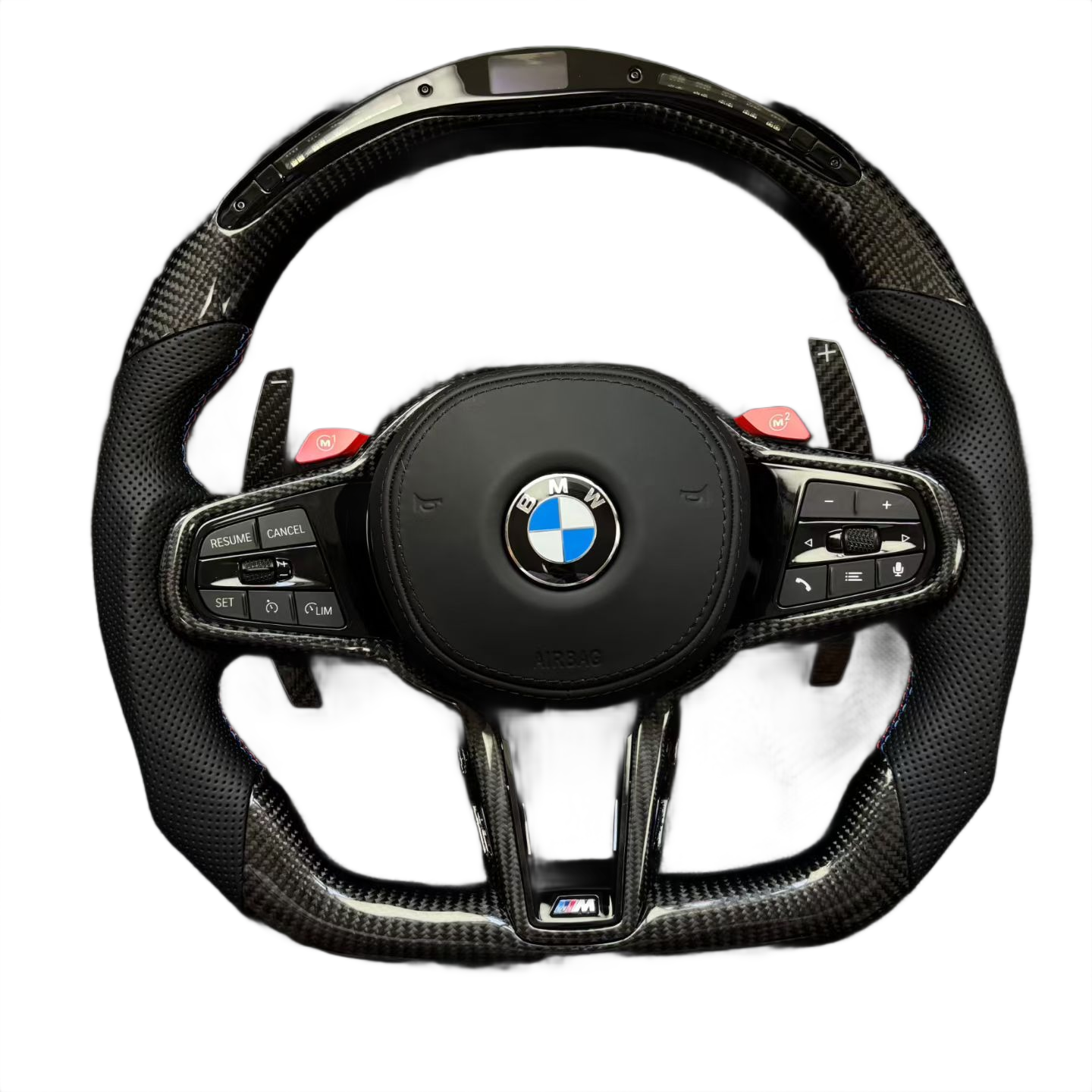 Full Carbon Fibre | LED RPM Display | Perforated Leather