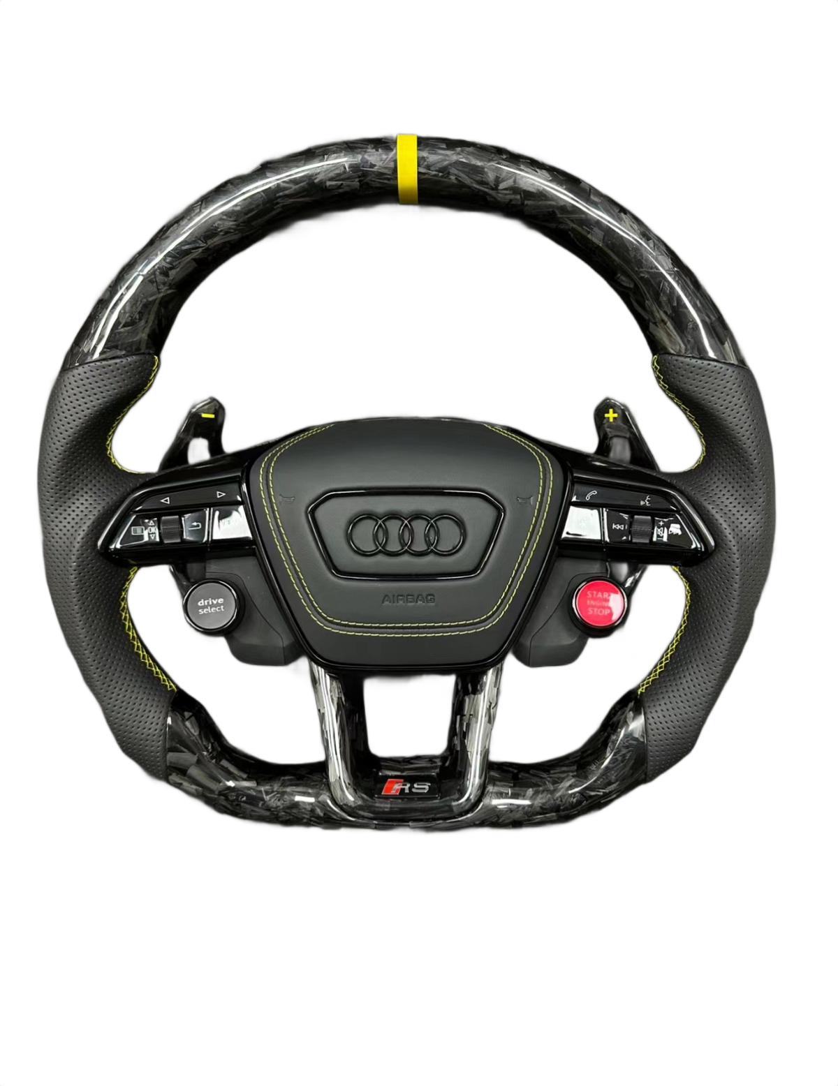 Yellow Accents | Forged Carbon | Perforated Leather