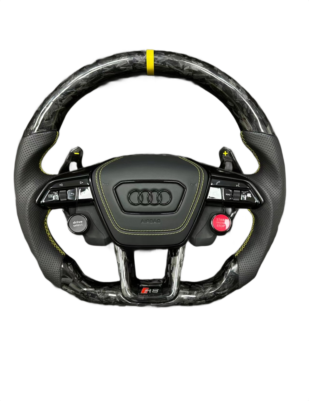 Yellow Accents | Forged Carbon | Perforated Leather