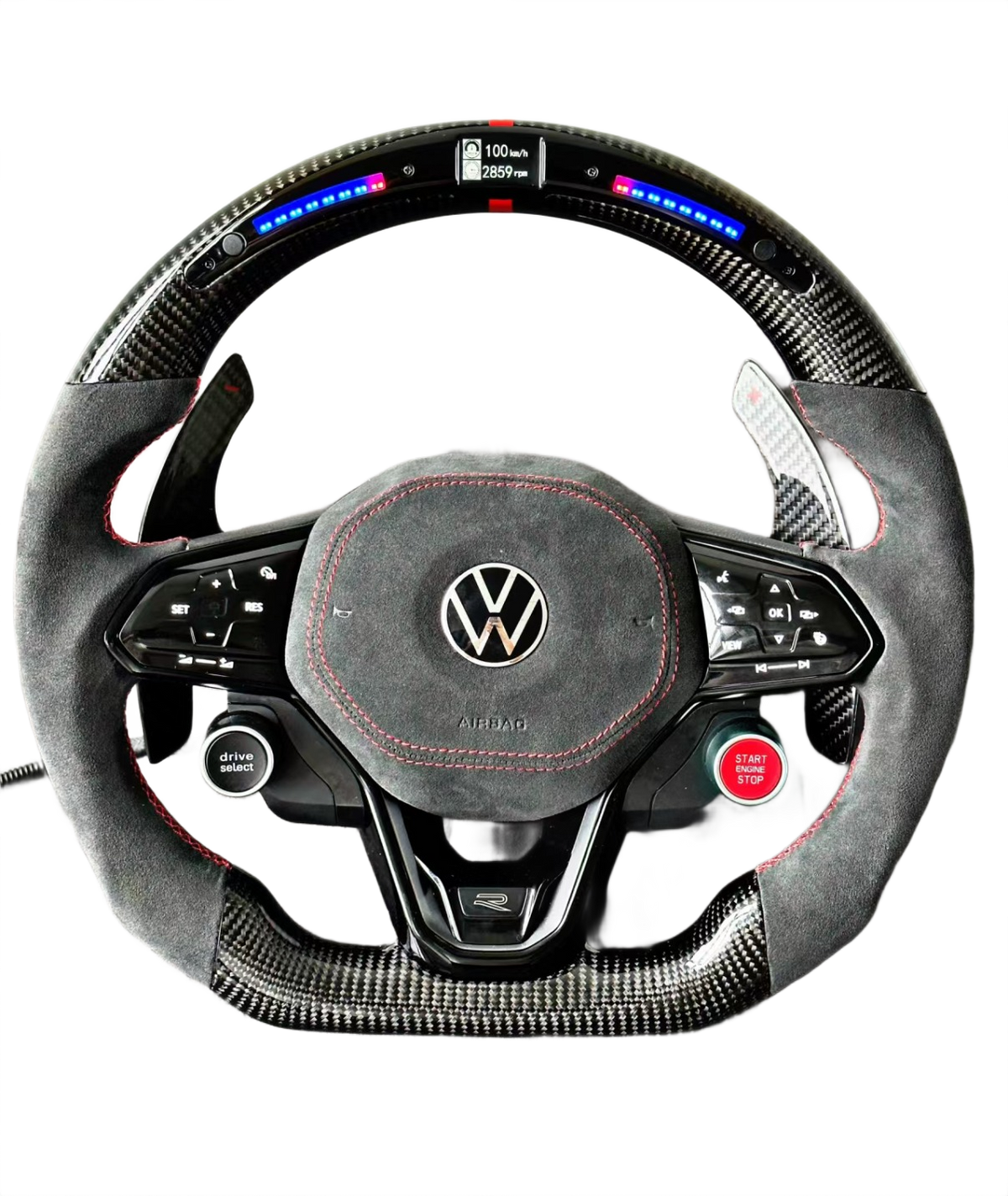 Red Accents | Carbon Fibre | LED RPM Display