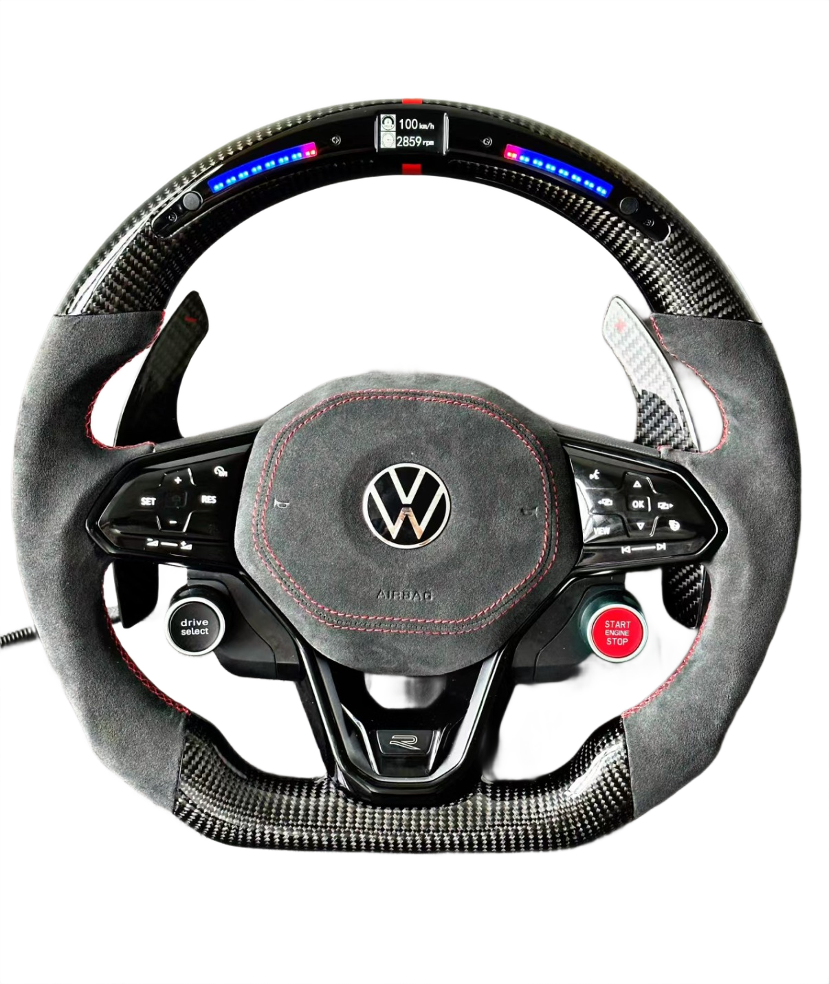 Red Accents | Carbon Fibre | LED RPM Display