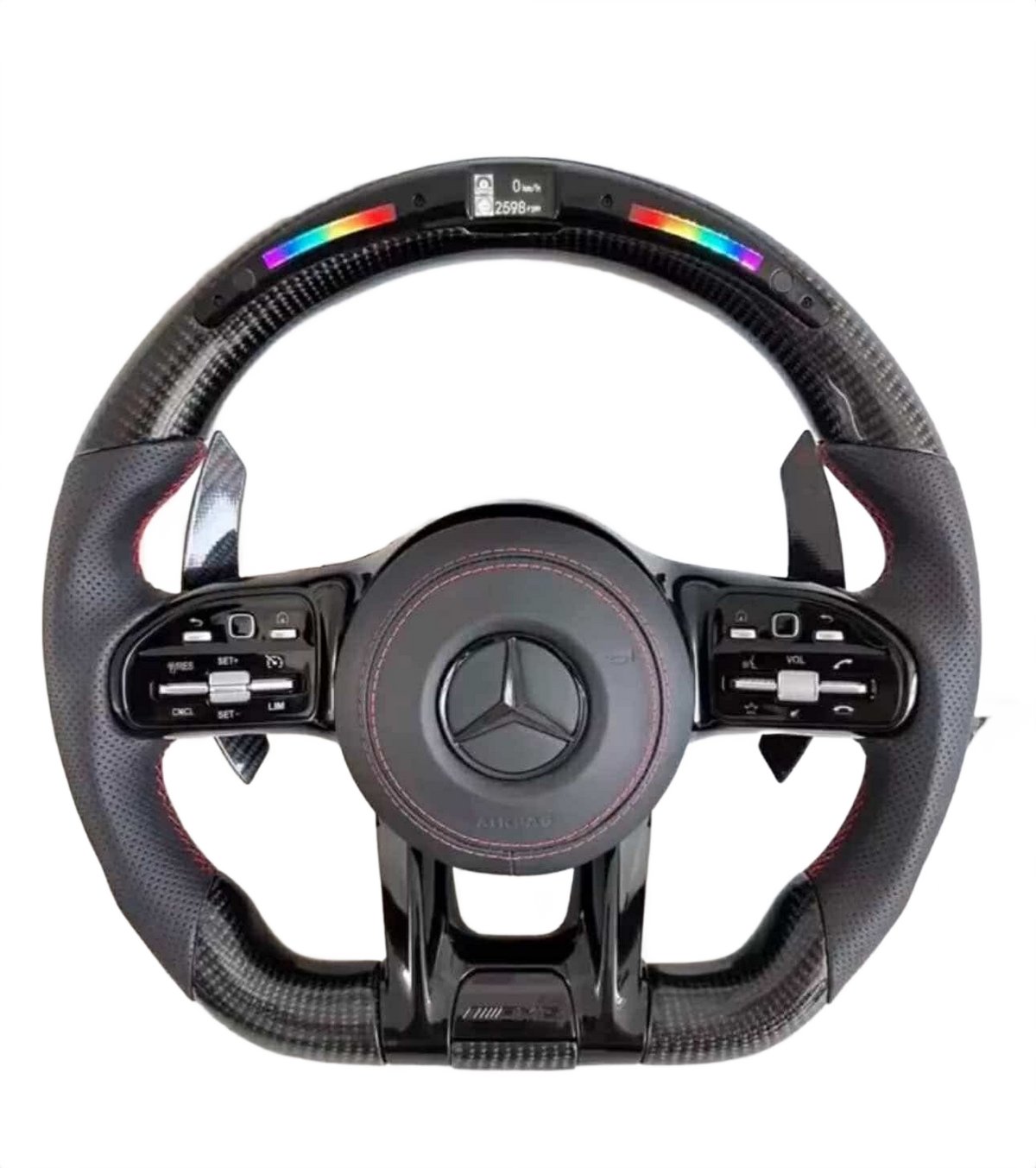 Red Accent | Carbon Fibre | LED RPM Display