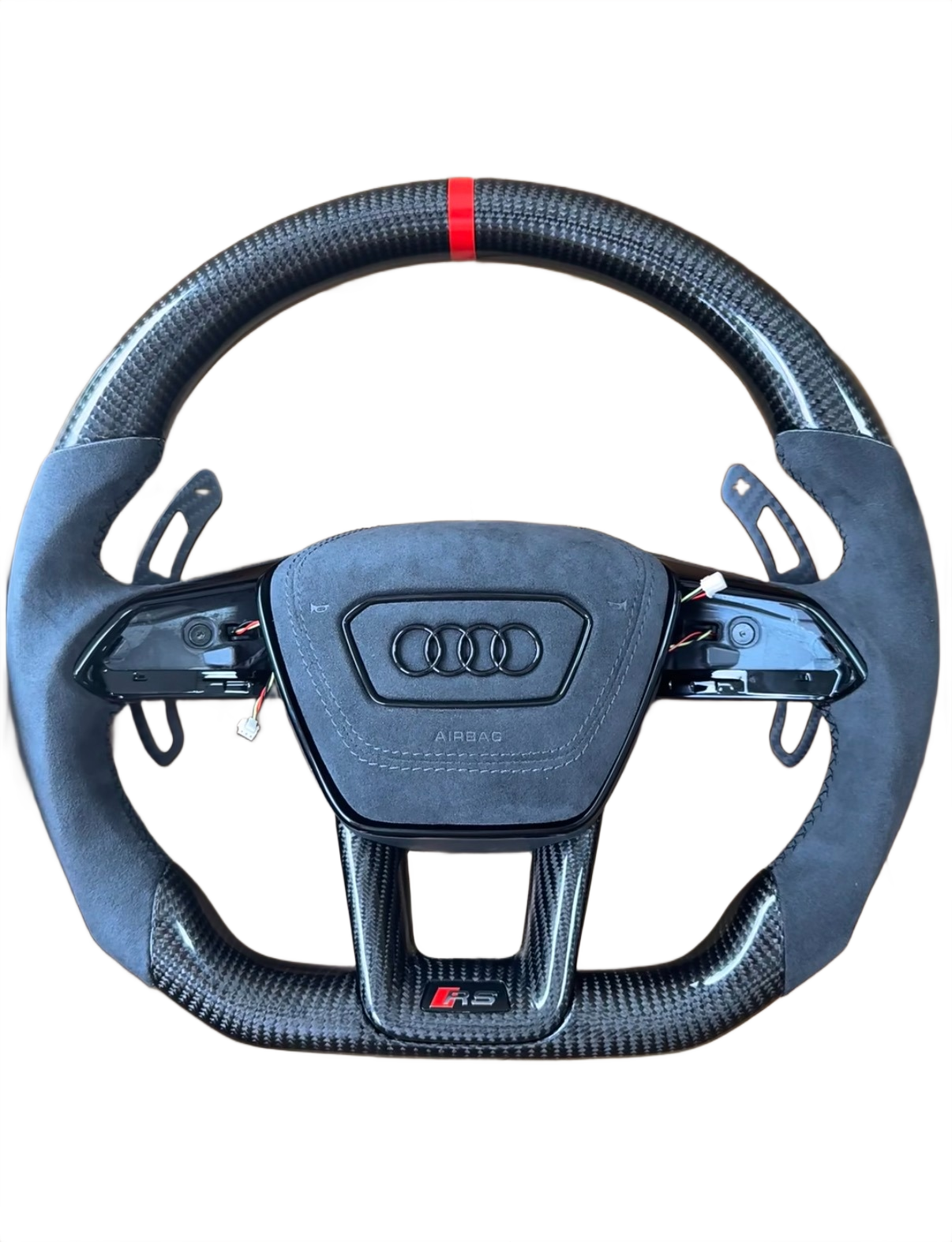 Full Carbon Fibre | Alcantara | Red Center Stripe