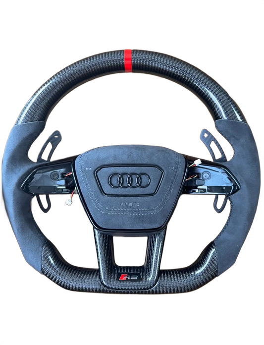 Full Carbon Fibre | Alcantara | Red Center Stripe