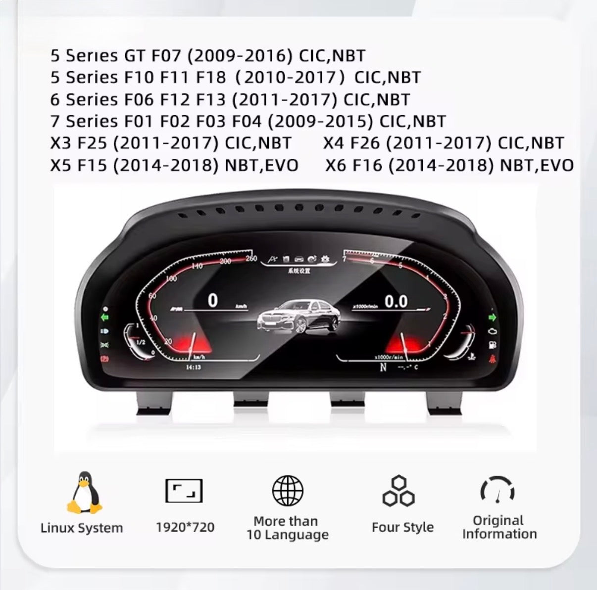 Digital Cockpit Upgrade BMW 5/6/7/X3/X4/X5/X7 (2010-2018)