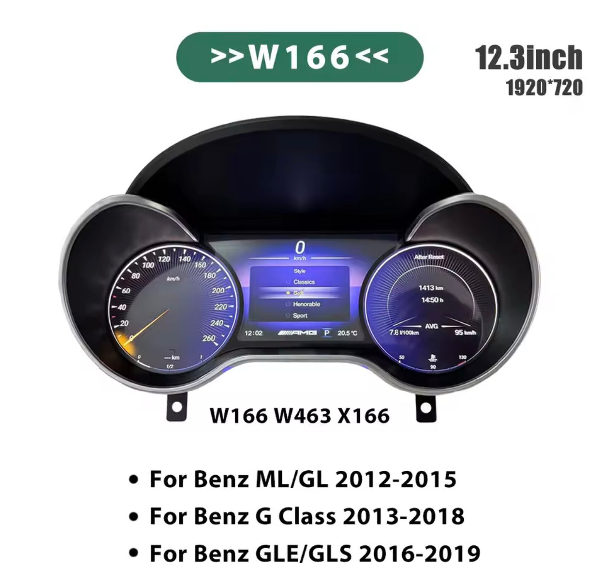 Digital Cockpit Upgrade Mercedes ML/GL/G/GLE/GLS W166 W463 X166 (2012-2019)