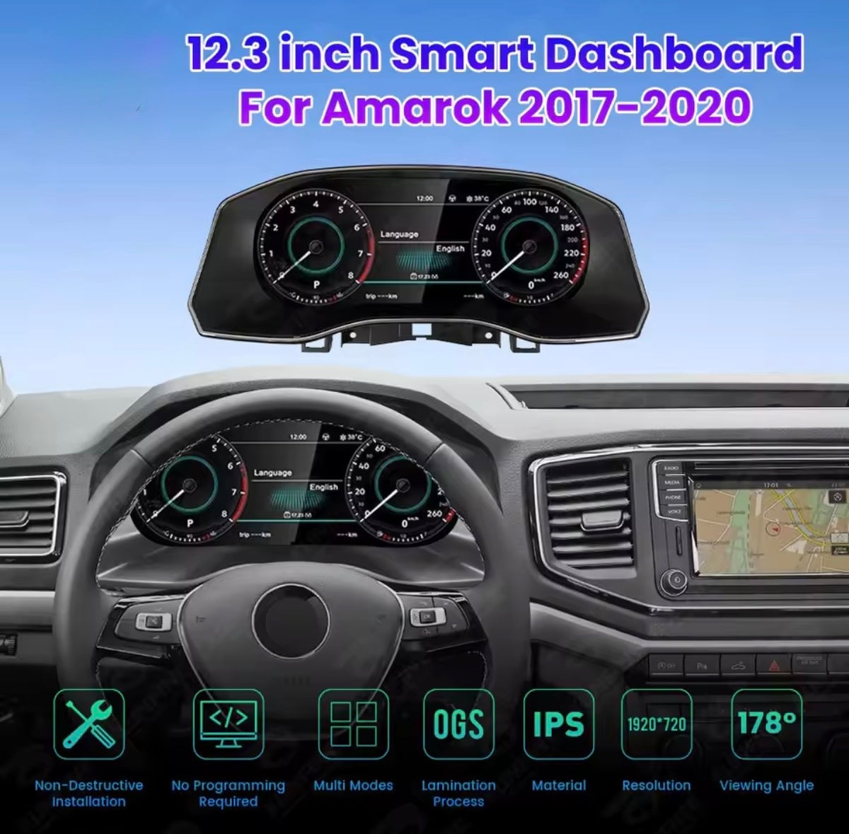Virtual Cockpit Upgrade for Volkswagen Amarok (2017-2020)