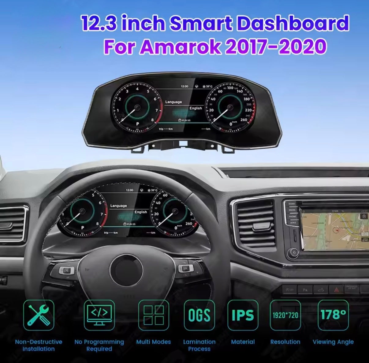Virtual Cockpit Upgrade for Volkswagen Amarok (2017-2020)