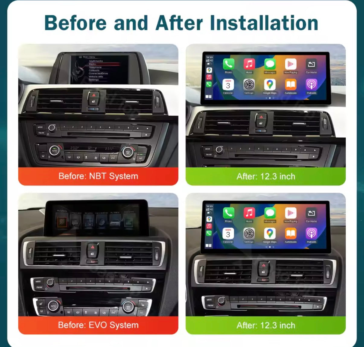 12.3” BMW 3/4 Series 2012-2019 NBT EVO