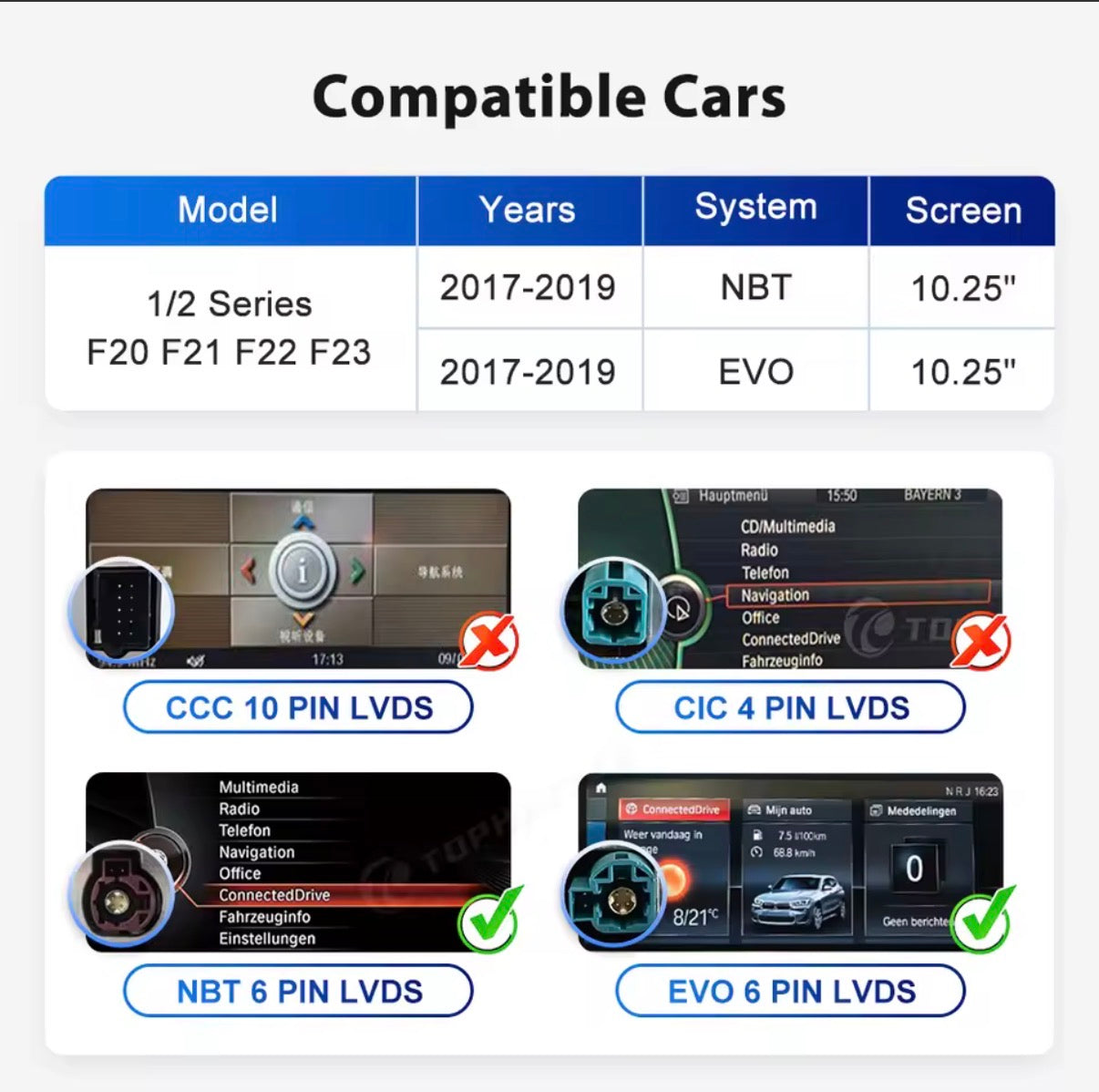 10.25” BMW 1/2 Series 2017-2019