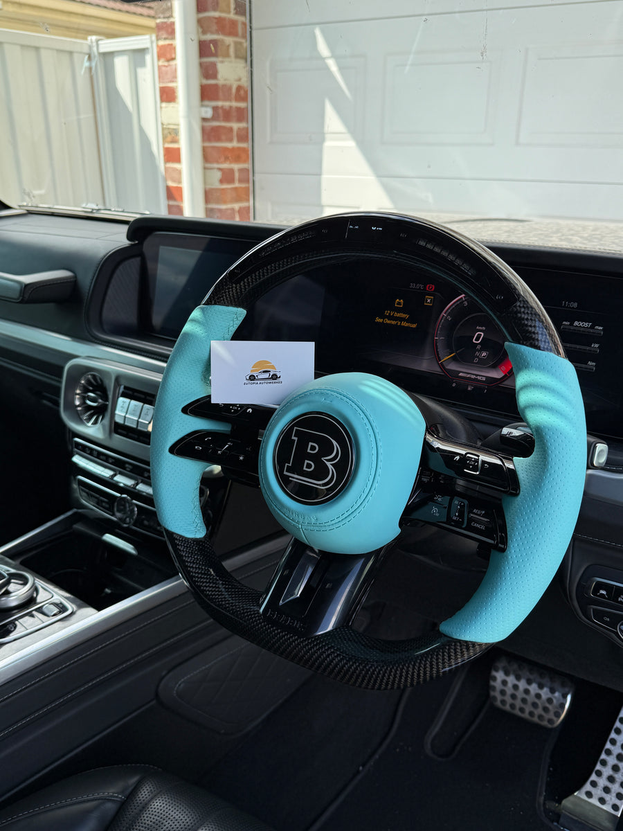 Steering wheel fitted to a 2022 Mercedes-AMG G63