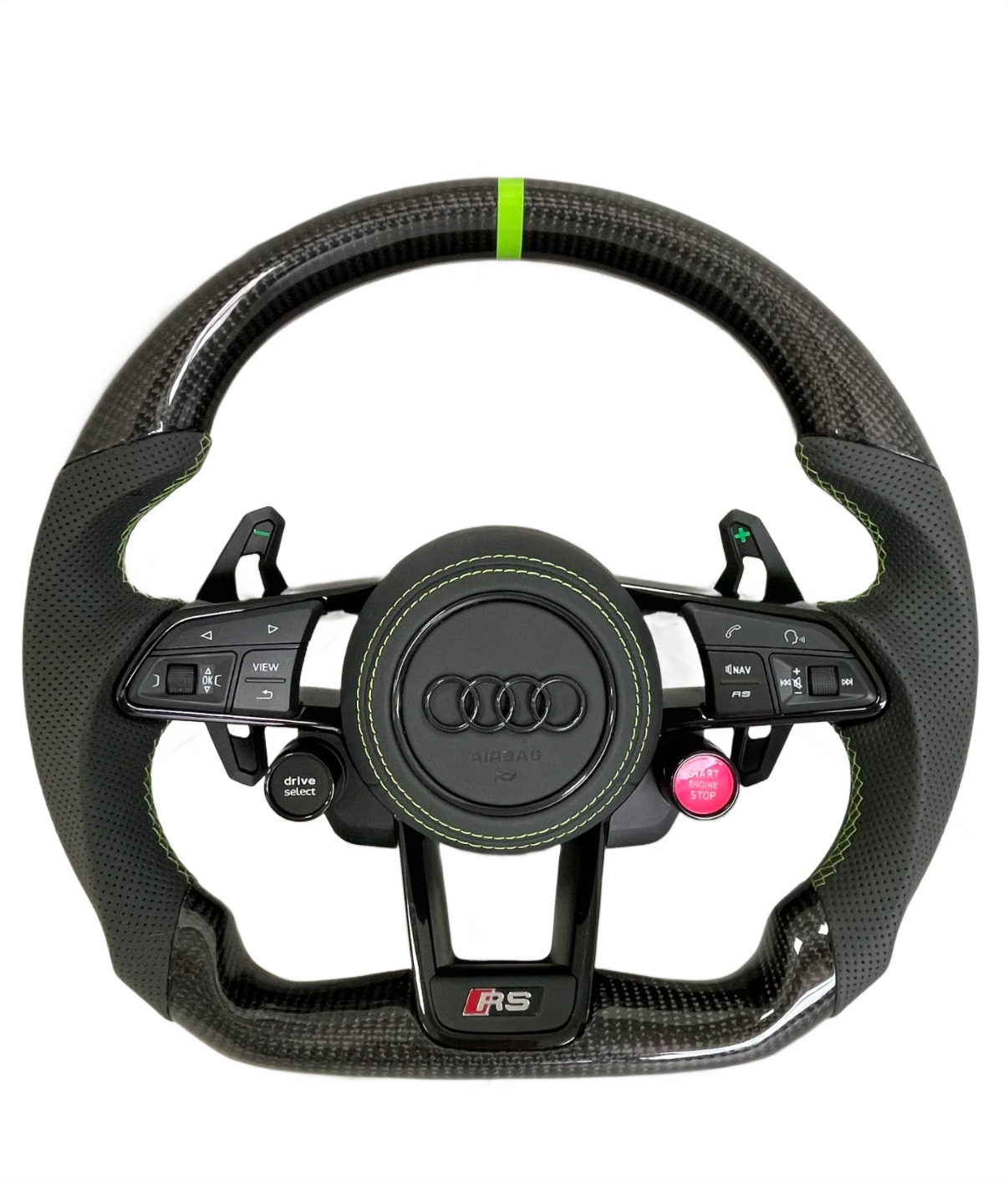 Green Details | Carbon Fibre | Perforated Leather