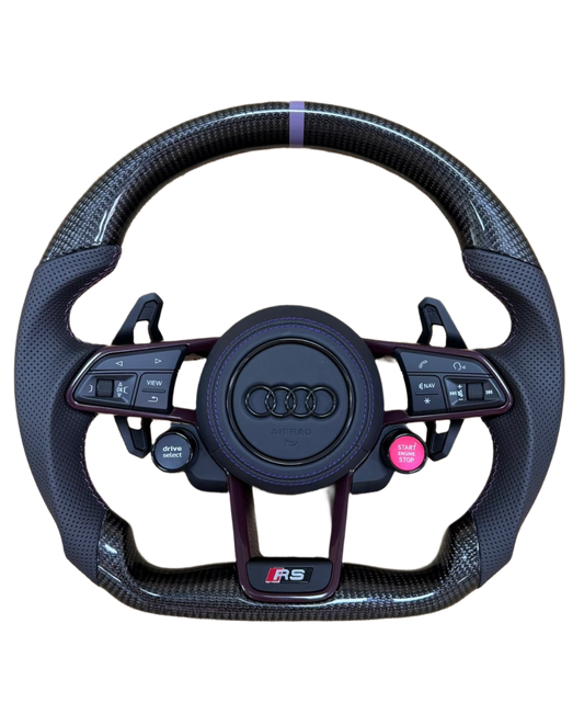 Purple Accents | Carbon Fibre | Perforated Leather