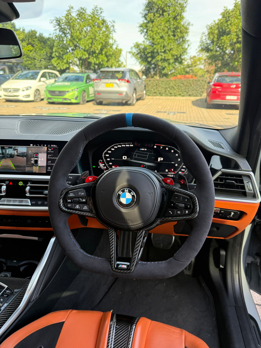 Steering wheel fitted to a 2022 BMW M3 Competition