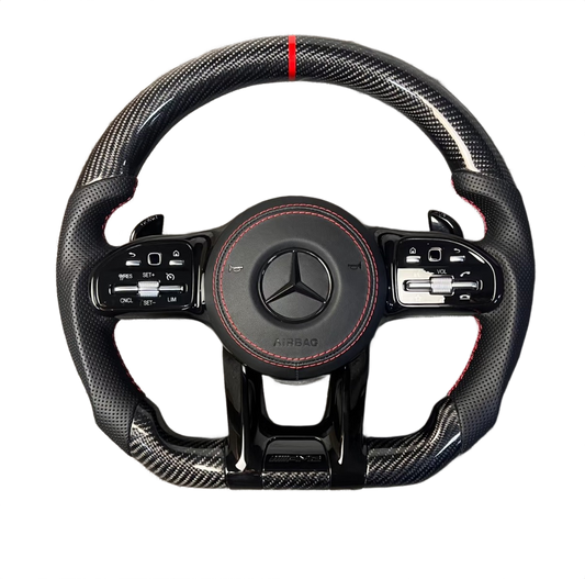 Red Accent | Carbon Fibre | Perforated Leather