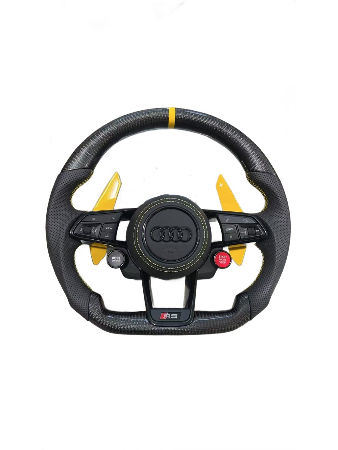 Yellow Accents | Carbon Fibre | Perforated Leather