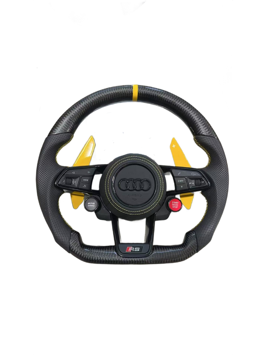 Yellow Accents | Carbon Fibre | Perforated Leather