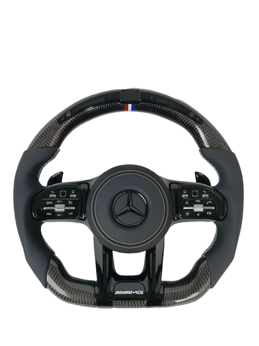 White Accent | LED RPM Display | Carbon Fibre