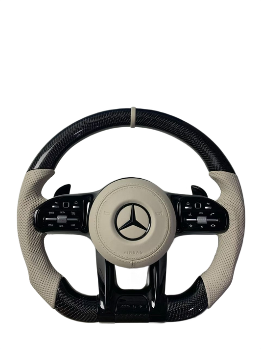 Beige Accent | Carbon Fibre | Perforated Leather