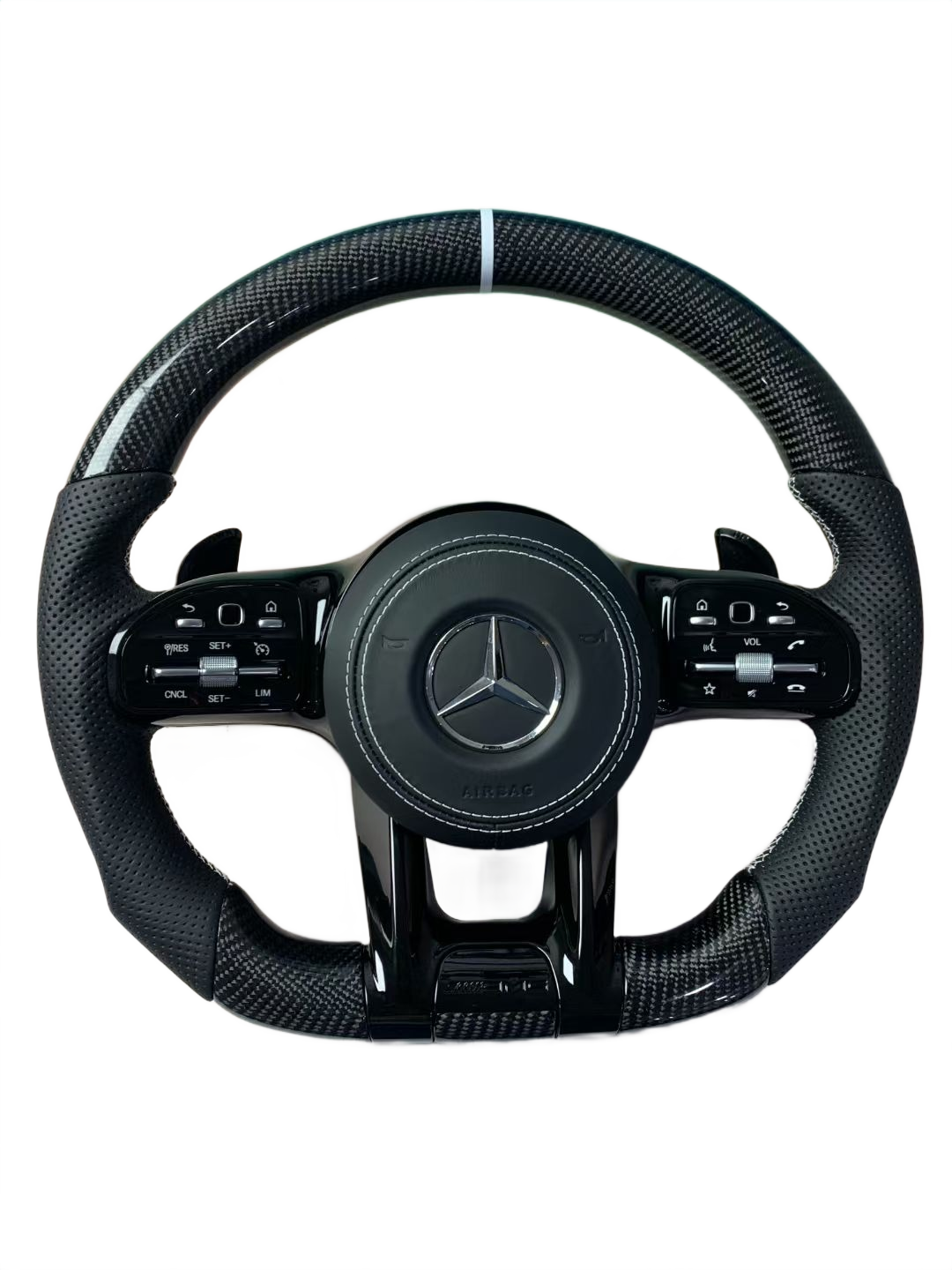 Baby Blue Accent | Carbon Fibre | Perforated Leather